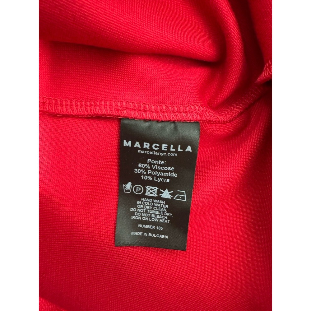 Marcella Crawford Red Square Neck Tank A Line European Ponte Tank Dress Size M - Picture 13 of 13